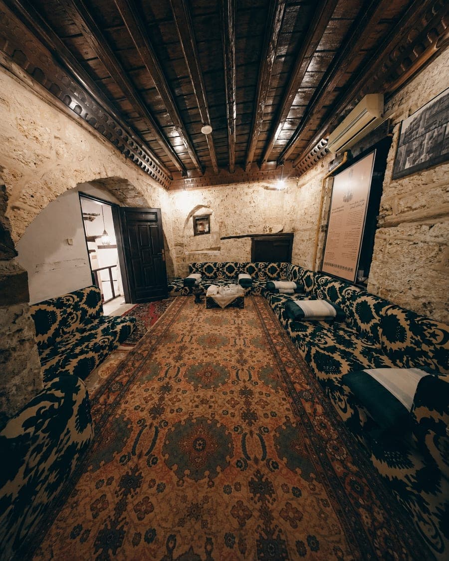 The Youth Maqad: contemporary high seating inside the heritage house